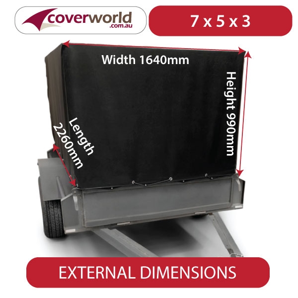 7x5x3 cage trailer cover