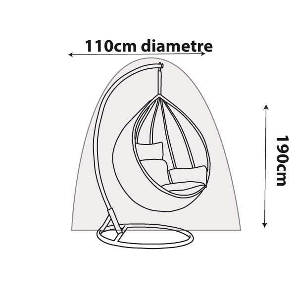 premium outdoor uv & rain storage furniture cover for egg patio chair - buy online coverworld australia