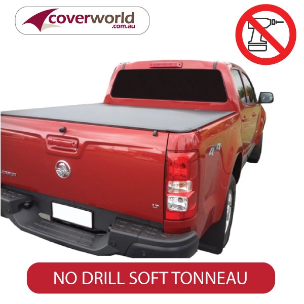 Colorado Dual Cab Ute,  No Drill Clip On Tonneau Cover - No Sports Bar, No Headboard