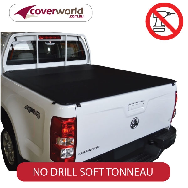 Colorado Dual Cab Ute, No Drill Clip On Tonneau Cover - to suit Genuine Headboard