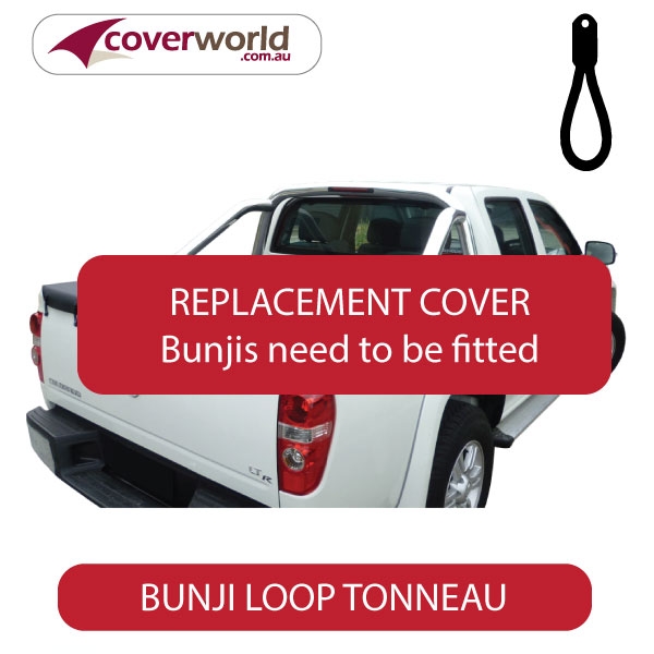 holden rodeo and colorado - ra and rc series crew cab  -  tonneau cover - replacement bunji