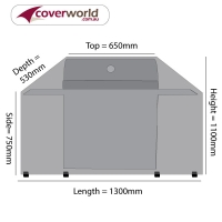 2 Burner BBQ Cover - 130cm Length