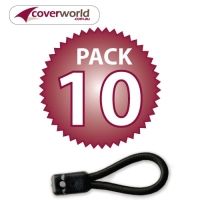 Pack of 10 Bunji Loops and Rivets - Standard Bunji Loop 190 (Nominal Length 95mm)